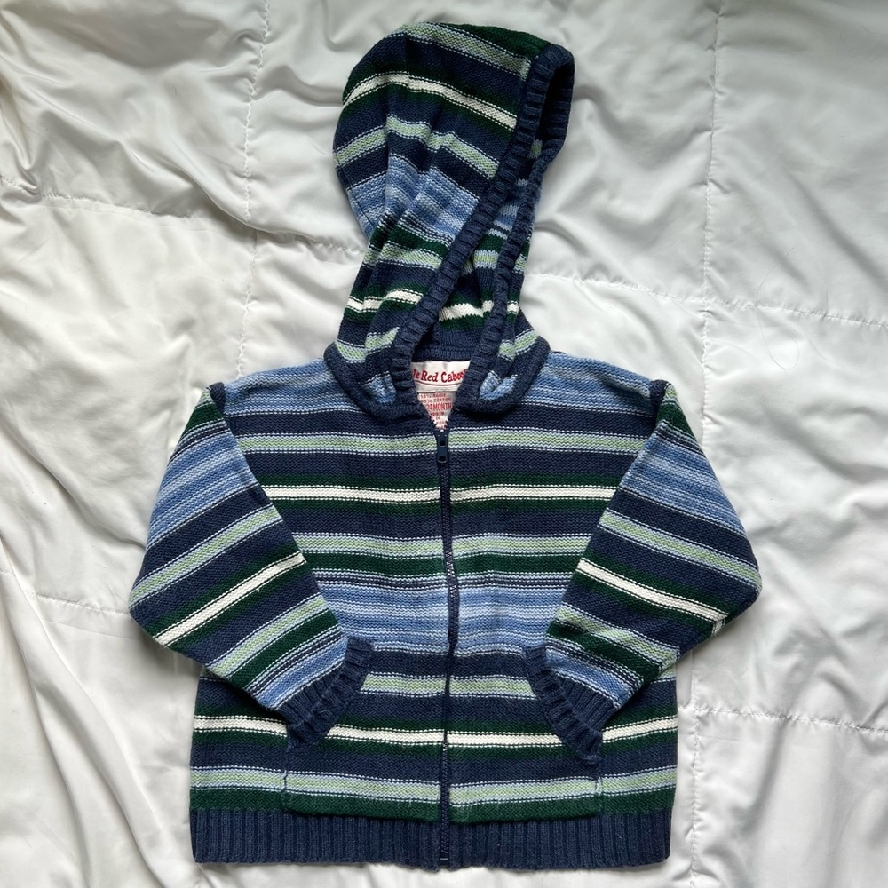 Little Red Caboose Zip-Up Sweater